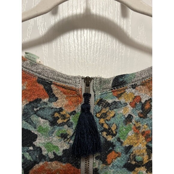 Anthropologie Saturday Sunday Gray Floral Knit Dress Fit & Flare Size Medium - Picture 5 of 16